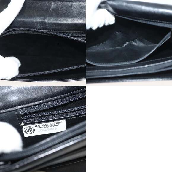 DIOR Chain Shoulder Bag Leather Black Gold - Picture 13 of 13